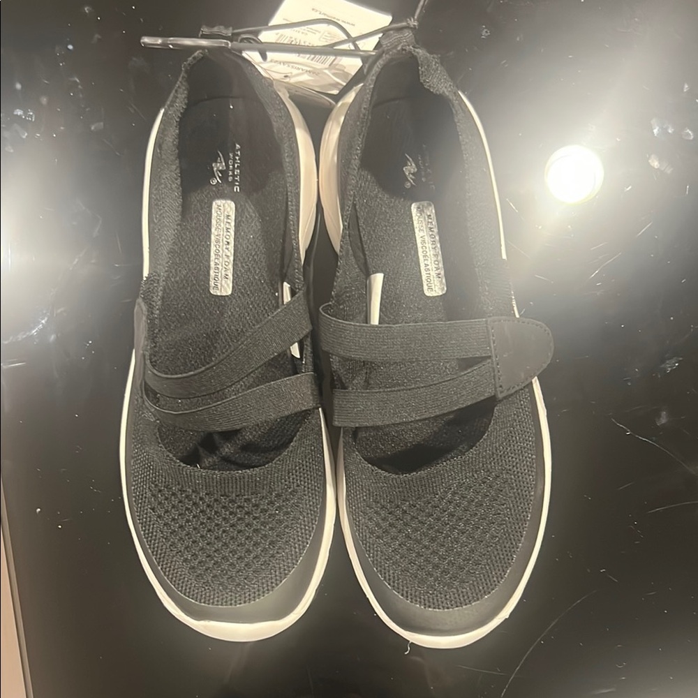 Women's Black Slip-On Sneakers NWT